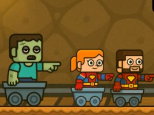 Гаме 2 играча Блоцкминер Есцапе  онлајн
